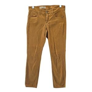 Anthropologie Pilcro Straight Leg Corduroy Pants 29‎ Womens Mustaed Yellow Boho